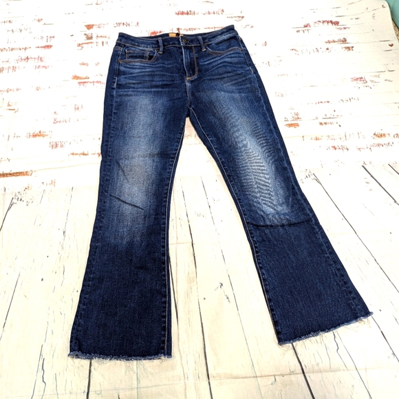 DRIFTWOOD Denim - DRIFTWOOD Blue Flare Wide Leg Jeans with Worn-In Look